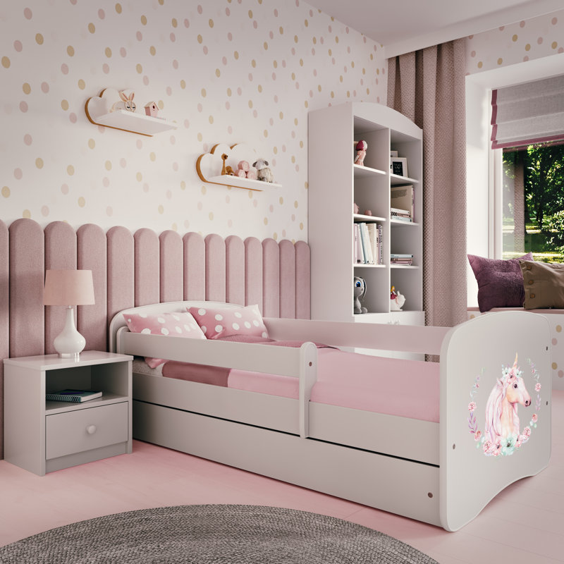 Cicero Standard Panel with Storage Included, European Toddler (80 x 180 cm), Pink