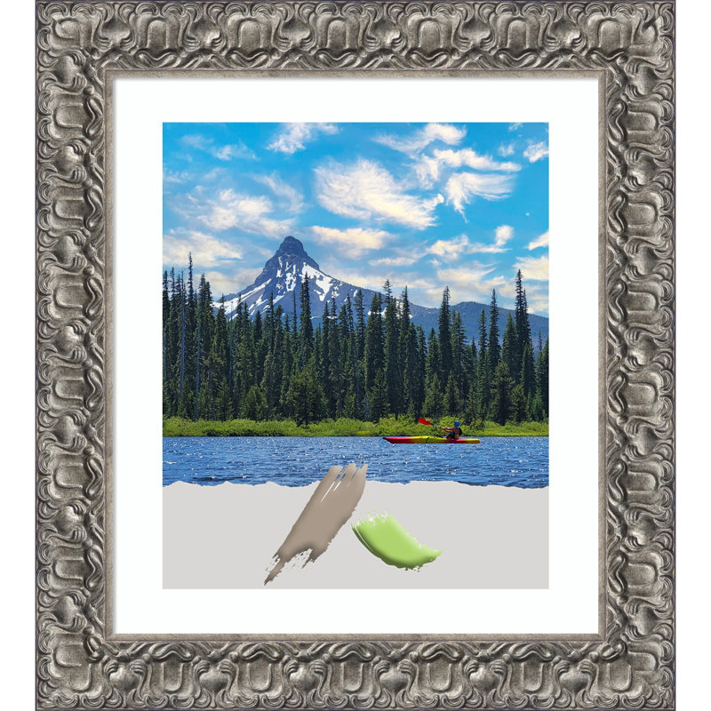Agness Silver Wood Picture Frame with Mat, 20" x 24"