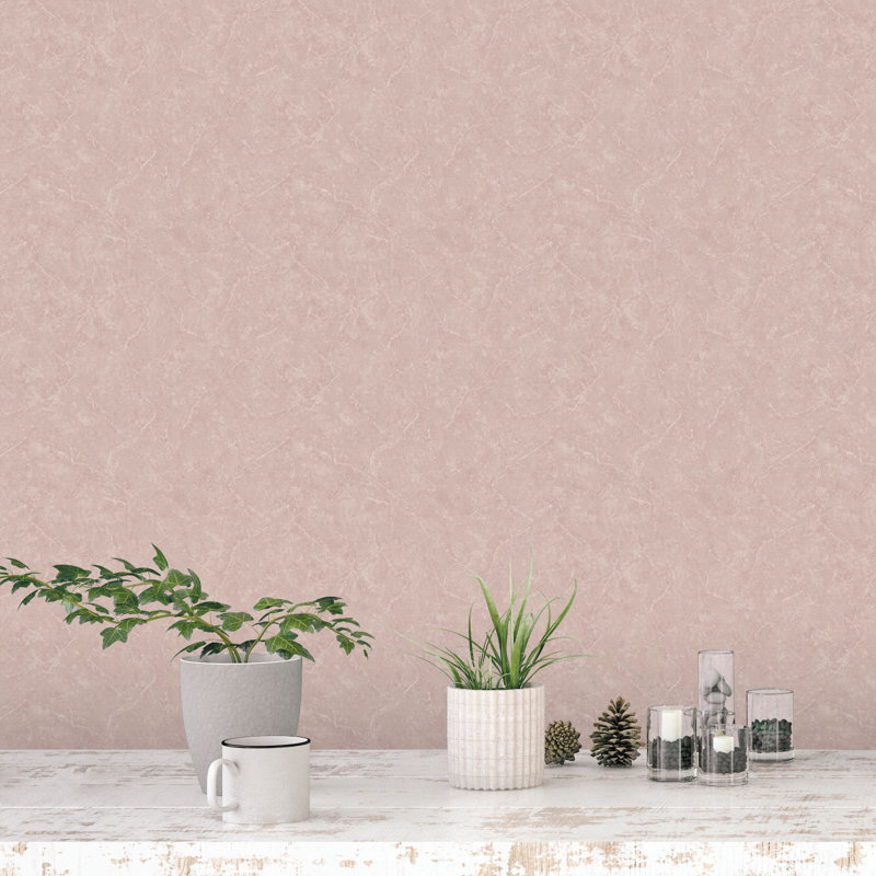Ollinger 10.05m x 53cm Matte Wallpaper Roll, Dark Pink
