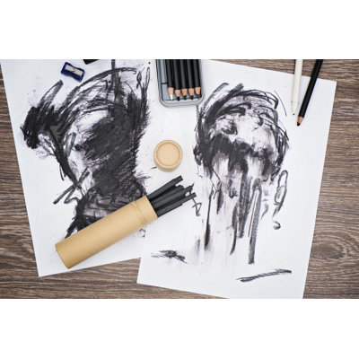 Charcoal Art - Wrapped Canvas Print