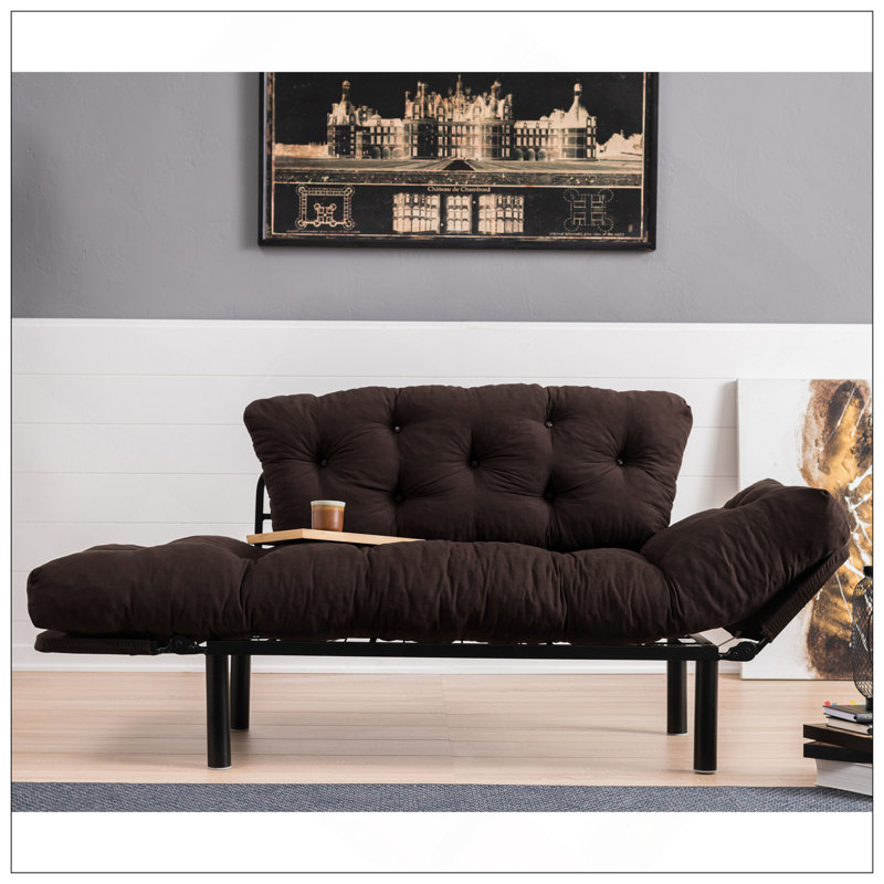 Causeuse à accoudoirs ajustable et moderne Nitta, Brown