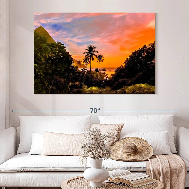 Gillard Saint Lucian Sunset, H 34 po x l 51 po