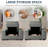 Modular Sofa Couch With Seats Storage, Comfy Chenille Fabric Couch For Living Room, Office, Apart Deep Seat, Usb Charging, With Removable Cover,lightgrey, Single Sofa-102673637
