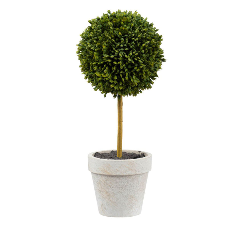 Ensemble de 3 topiaires de buis artificiel en pot