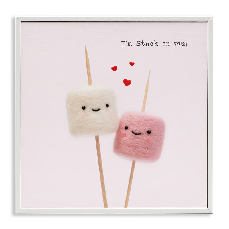 «Cute Stuck On You», estampe numérique encadrée par Lemon and Sugar bh-235, Estampe numérique encadrée blanc bord de mer