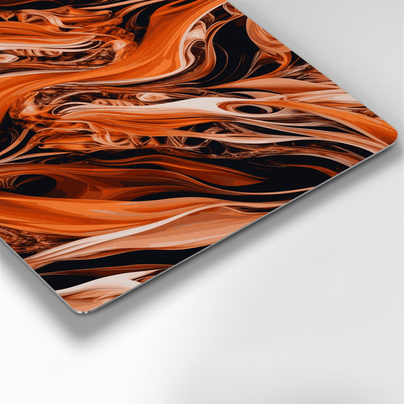 Digital Abstraction 56 Brown Metal Wall Art, 18" H x 12" W