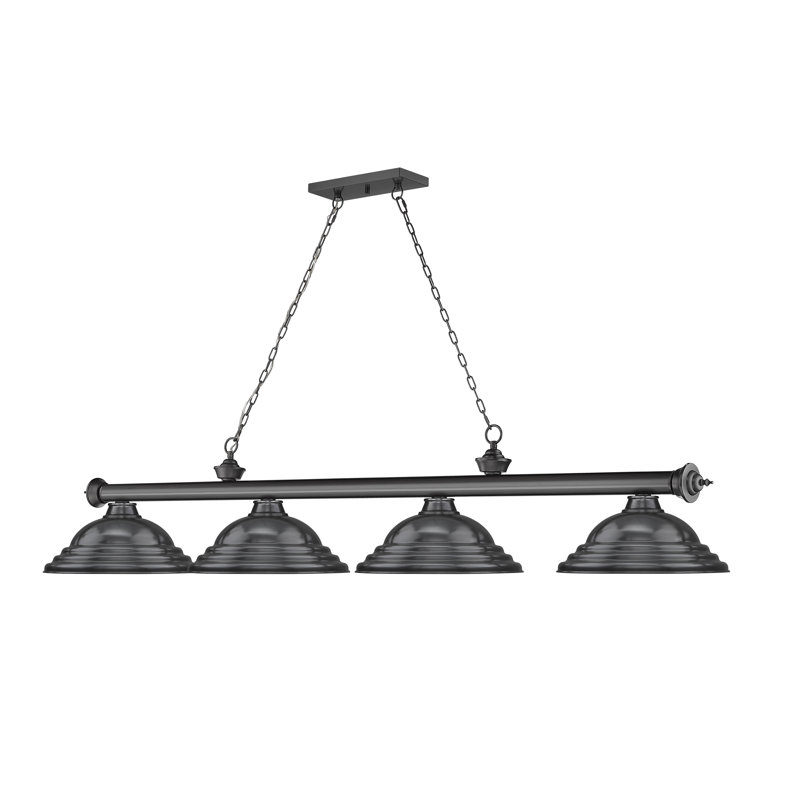 Billard 4 lumières Annaleisa, Plaqué bronze