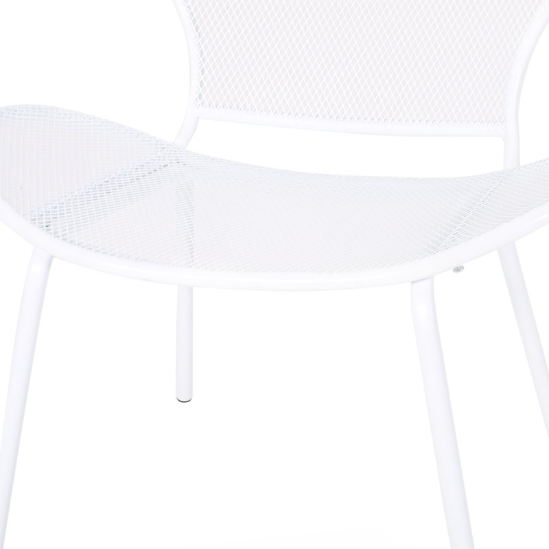 Chaise de patio moderne Yoshida, Blanc mat