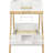Modern Twin - Over Bunk Bed With White Finish, Rustic And Contemporary Elements, Angular Trestle Attached In Crisp White, Appeal, Natural Wood Accents, Rails For Siblings