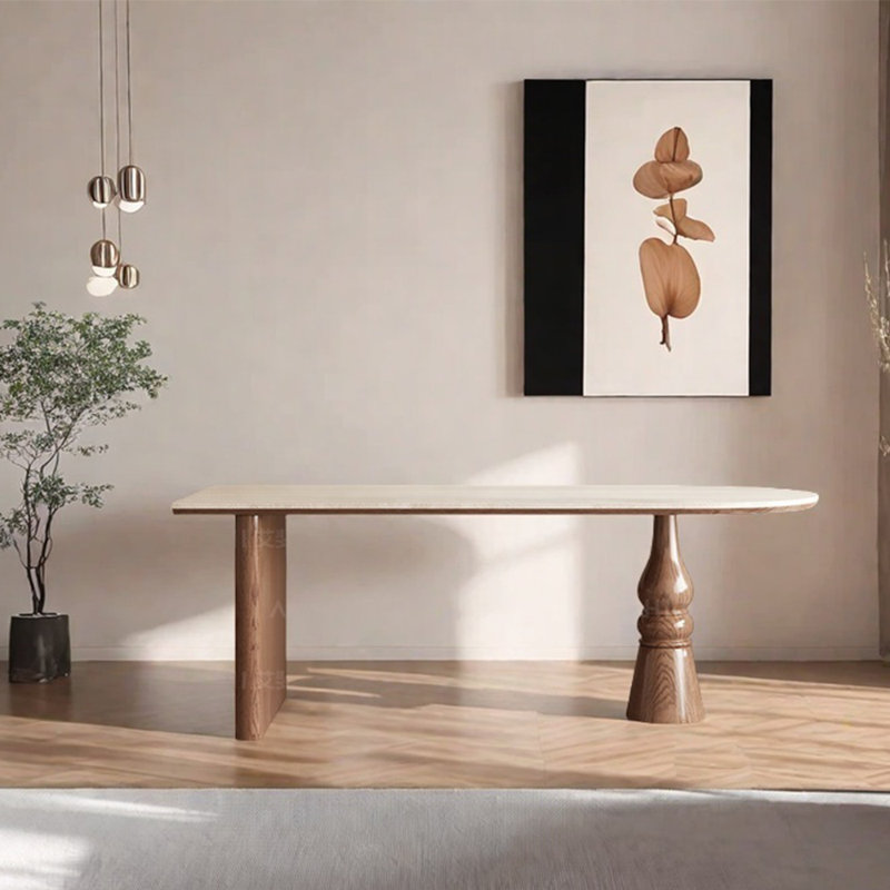 Table de salle à manger en bois massif fritté, Noir, H 29,53 po x L 70,87 po x l 31,5 po
