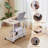 Portable Rolling Computer Table with Wheels and Storage Shelves for School & Home Office-1070465209