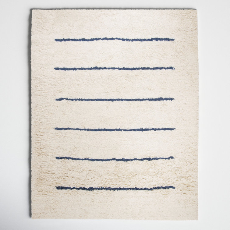 Mayer Handmade Wool Ivory/Navy Rug