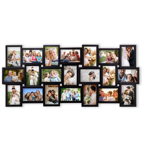Prinz 6-Opening, for 4x6, 4x4, and 5x7 Photos, Collage Picture Frame,  White-Natural 