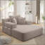 Luxueuse chaise longue en velours côtelé moelleux avec 3 coussins, canapé-lit convertible avec poche de rangement, conception sans cadre et mousse de compression pour les petits espaces, salon, appartement, café-2045143851