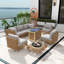 Ensemble de conversation modulaire d'extérieur 8 pièces, ensemble de mobilier de patio avec table de foyer 43 po, table basse, coussin amovible, facile à installer-884057141