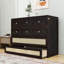 Lit escamotable en bois avec tiroirs