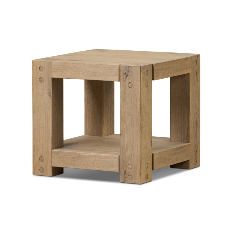 Keaton Emmer End Table-Aged Smoked Oak