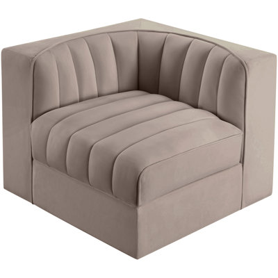 Chaise d'angle rembourrée en tissu Rummi