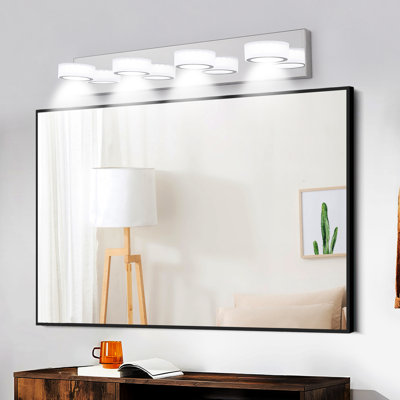 4- Led Vanity Lights In - Energy Saving, Dimmable For Bathroom Area Modern Bath & Dressing Space