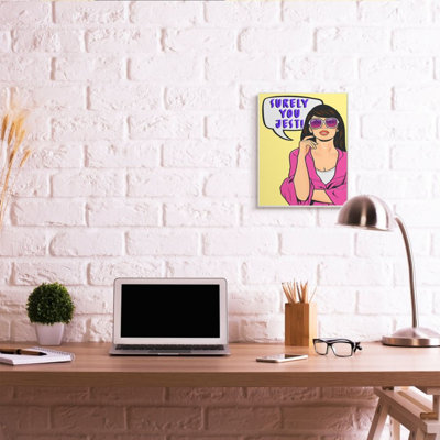 Impression d’art graphique « slang », « too you jest », une phrase féminine.
