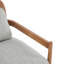 Chaise d'appoint Mid-Century moderne de 26,6 po avec structure en bois massif au fini noyer et dossier en rotin, fauteuils confortables pour le salon, la chambre à coucher, le coin lecture-87373960-87373957-87373963
