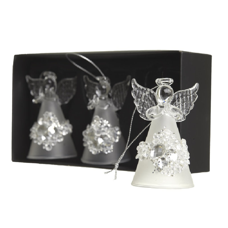 Mcdaniel 8cm Glass Hanging Figurine Ornament