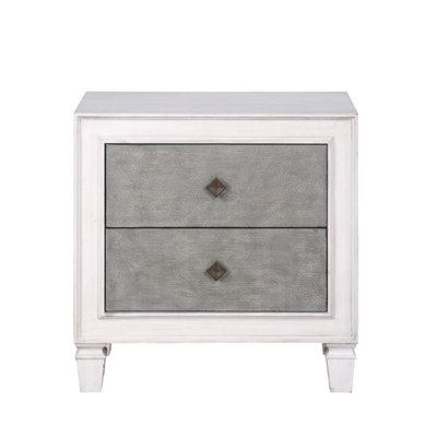 Table de chevet rustique grise et blanche avec arrêt et sophistication durables