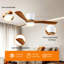 Ventilateurs de plafond en bois de 42 po avec lumières et télécommande, ventilateur de plafond encastré moderne à profil bas avec lumière, 6 vitesses, moteur à courant continu réversible-1204277991-1204277985