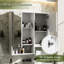 Armoire de salle de bain avec miroir et porte-serviettes - option de rangement pratique 29 po x 28 po pour ranger les articles essentiels-1113535158