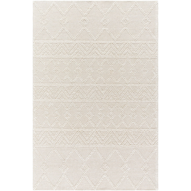 Kayson Moroccan Flatweave Area Rug in Cream