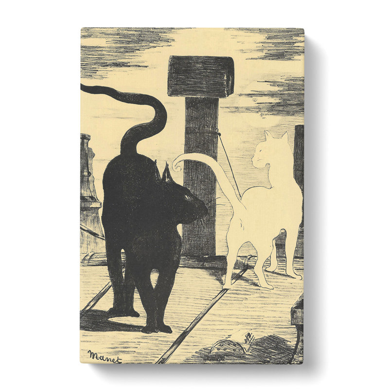 The Cats Rendezvous Vol.1 by Edouard Manet - Wrapped Canvas Painting, 50cm H x 35cm W x 3cm D