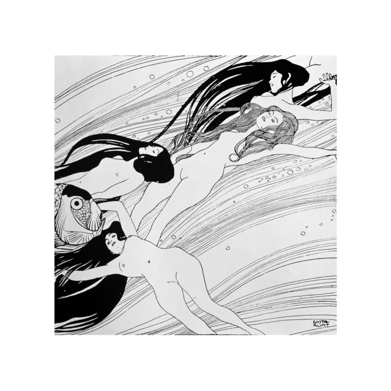Le sang de poisson paru dans le magazine «Ver Sacrum» de Gustav Klimt - Estampe numérique, H 22 po x l 28 po