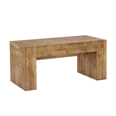 48" Farmhouse Coffee Table, Rectangle Wooden Center Table with Hidden Storage Drawer, Thick Coffee Tables for Living Room, Office, Apartment, Rest Are