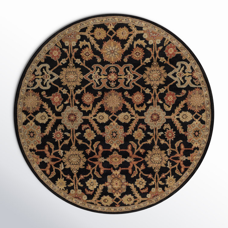 Redwood Hand Tufted Wool Black/Rust Red/Beige Rug