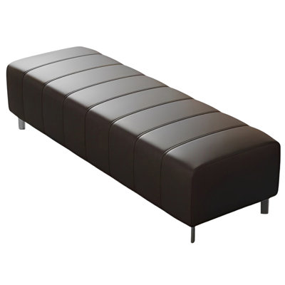 Banc rembourré en similicuir Nailani