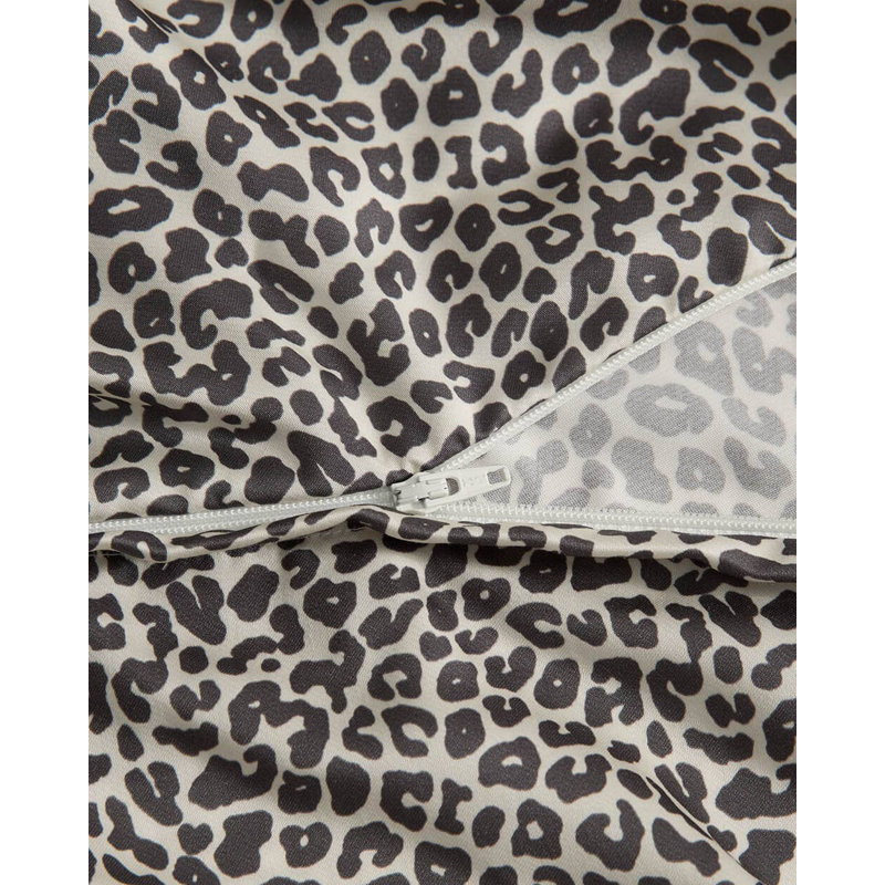 Housse de couette Silky Lyocell, Housse de couette pour grand lit, Imprimé animal brun