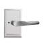 Levier d'intimité Bravura 935-1 sur rosette rectangulaire traditionnelle en nickel satiné - LH-124613127-124613124
