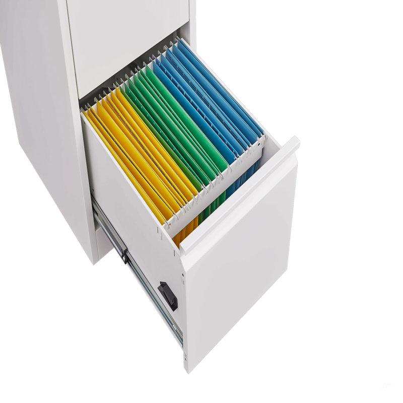 Classeur vertical à 4 tiroirs avec serrure, armoire de rangement étroite en acier pour bureau personnel, convient aux dossiers de format A4, légal et lettre, assemblage requis