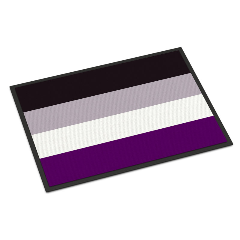 Tapis de porte USA Gay Pride, l 18 po x L 27 po, Fierté asexuelle