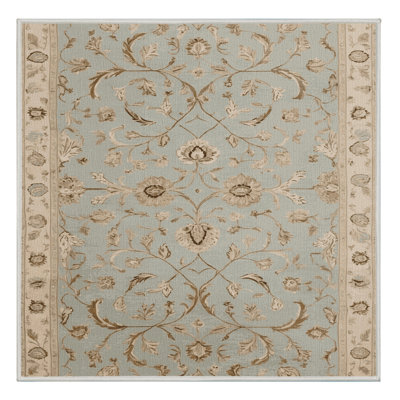Tapis beige Tabriz lavable à la machine
