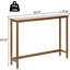 Console étroite, petite table d'entrée en bois de 39,4 po (L)