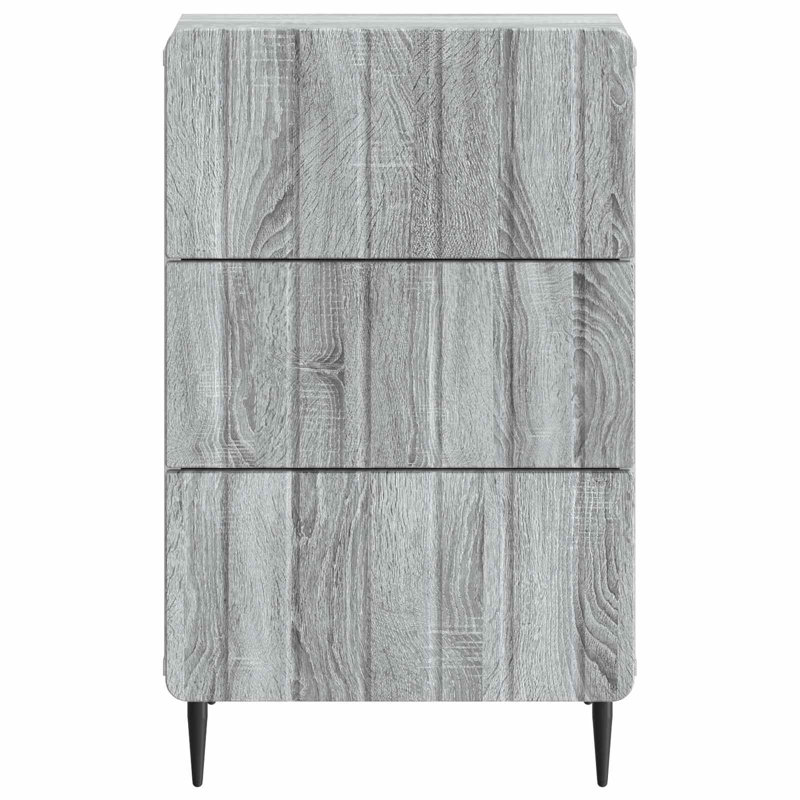 43cm W Manufactured Wood Bedside Table, Grey Sonoma