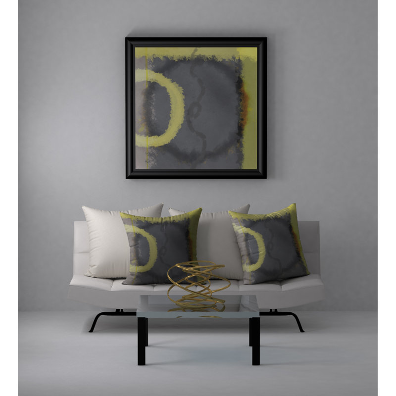 Abstract Throw Pillow, 24" H x 24" W