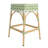Coastal PE Woven Bar Stools - Indoor/Outdoor Boho Stools With Footrest - Tri-Color Block Patterns-99420158