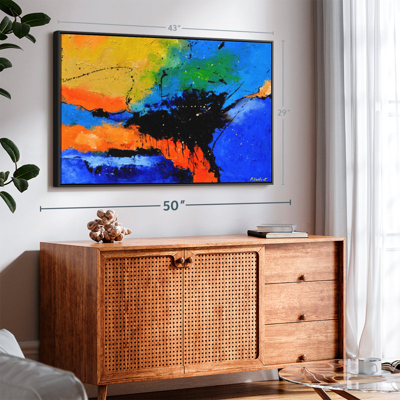 Rainbow Blast Abstract Canvas Print, 43" H x 29" W