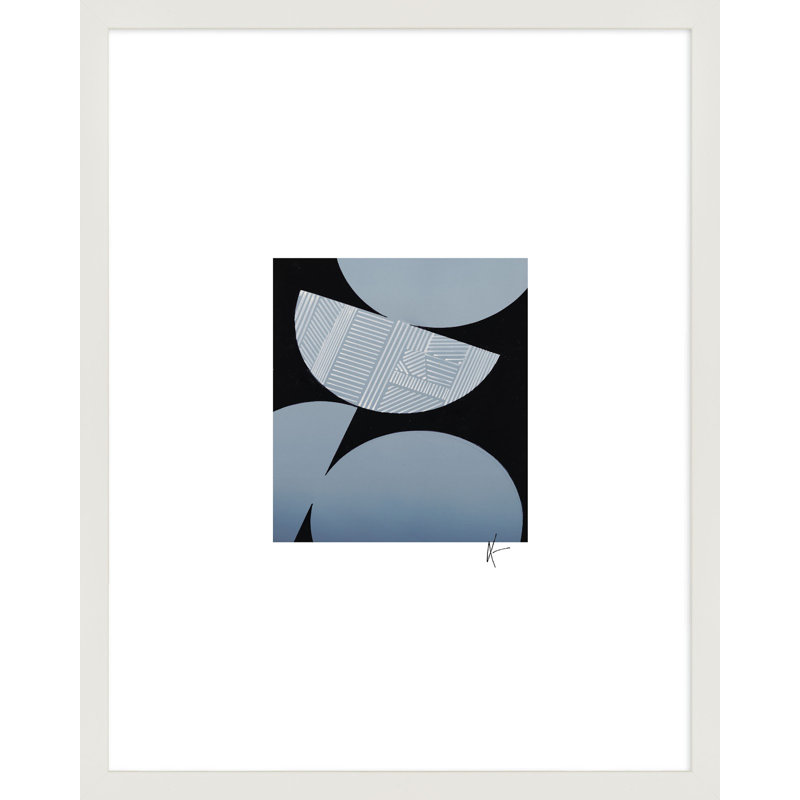 Blu Birds 2 Print by Lee Lessem, 20" H x 16" W, White Framed