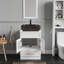 24 po X P 18 po P x 32 1/2 po Armoire de salle de bain H blanche avec miroir et lavabo