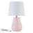 19.25" Pink Ceramic Table Lamp With Textured Base & Linen Shade-453785798