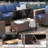 4-Person Outdoor Patio Conversation Set With Storage Coffee Table – Galvanized Steel Frame, PE Rattan, 4" Quick-Dry Cushions-2105769357