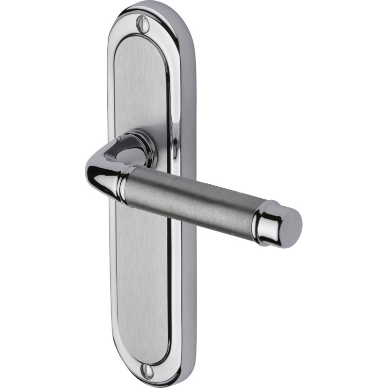 Heritage Brass Door Handle Lever Latch Saturn Long Design, Apollo